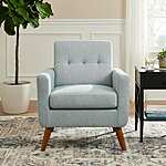 StyleWell Carlsden Upholstered Accent Chair (Blue or Beige) $129 + Free Shipping