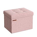 12&quot; x 16&quot; x 12&quot; Songmics Small Folding Storage Ottoman (Jelly Pink) $19.20 + Free Shipping w/ Prime or on $35+