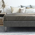 Classic Brands Claridge Upholstered Mattress Foundation or Platform Bed (Grey, Full) $58.65 + Free Shipping