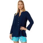 Lilly Pulitzer Women's Sarasota Linen Tunic (True Navy) $44.40 + Free Shipping