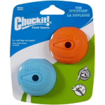 2-Count Chuckit! The Whistler Ball Dog Toy (Small) $4.95 + Free Shipping w/ Prime