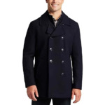 Joseph Abboud Men's Modern Fit Peacoat (Grey or Navy) $40 + Free Shipping
