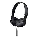 Sony ZX Series Wired On-Ear Compact Folding Headphones (Black or White, MDR-ZX110) $9.88 + Free Shipping w/ Prime or on $35+