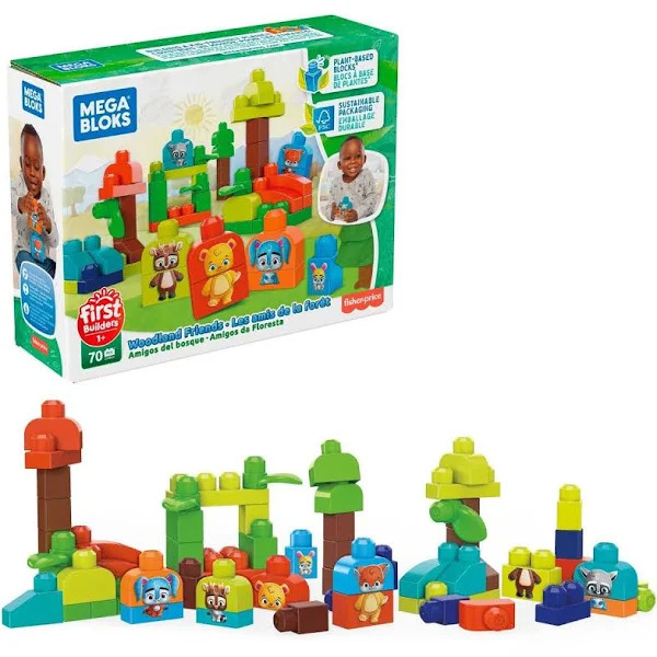 70-Piece Mega Bloks Kids' Fisher-Price Woodland Friends Building Toy Blocks $11.75 + Free S&H w/ Walmart+ or $35+