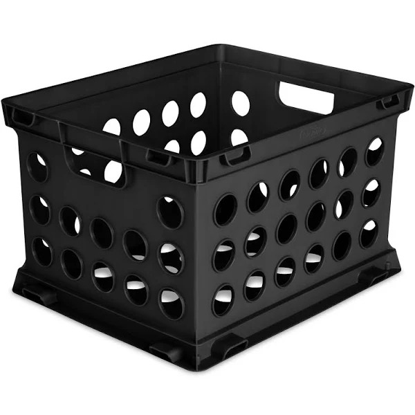 Sterilite Plastic File Crate (Black, 17" x 14" x 10") $5.97 + Free S&H w/ Walmart+ or $35+