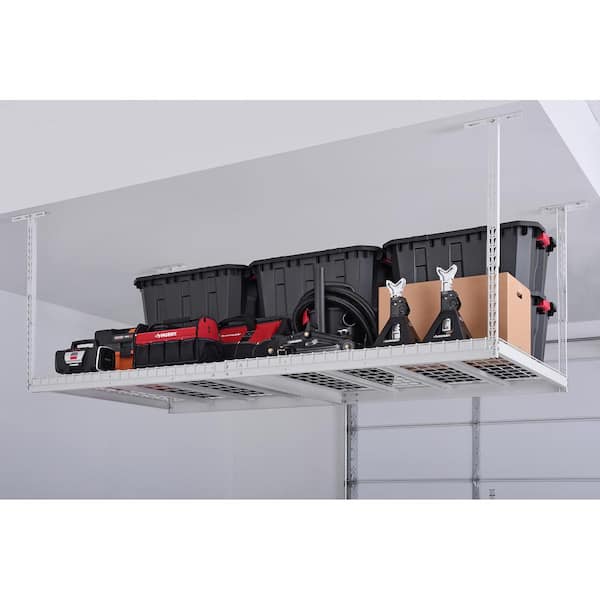 Husky Adjustable Height Ceiling Mount Garage Rack (Black or White, 42"H x 96"W x 32"D) $187.50 + Free Store Pick Up at Home Depot