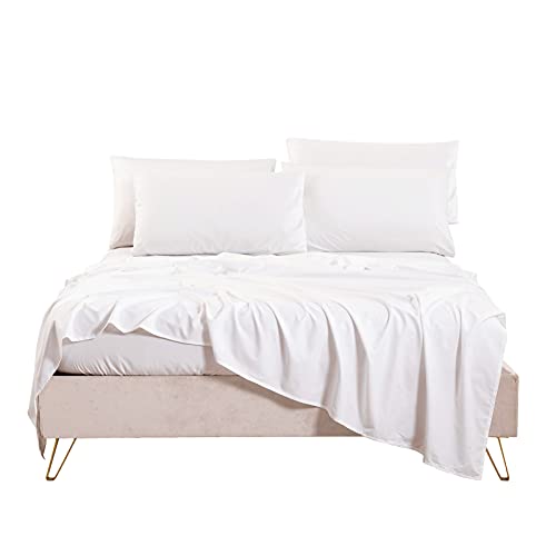 4-Piece Bedlifes Ultra Soft Breathable Deep Pocket Cooling Microfiber Sheet Set (White, Queen) $10.99 + Free Shipping