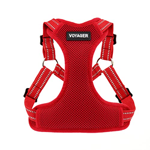 Best Pet Supplies Voyager Adjustable Heavy-Duty Full Body Dog Harness w/ Reflective Stripes (Red, M), More $7.85 + Free Shipping w/ Prime or on $35+