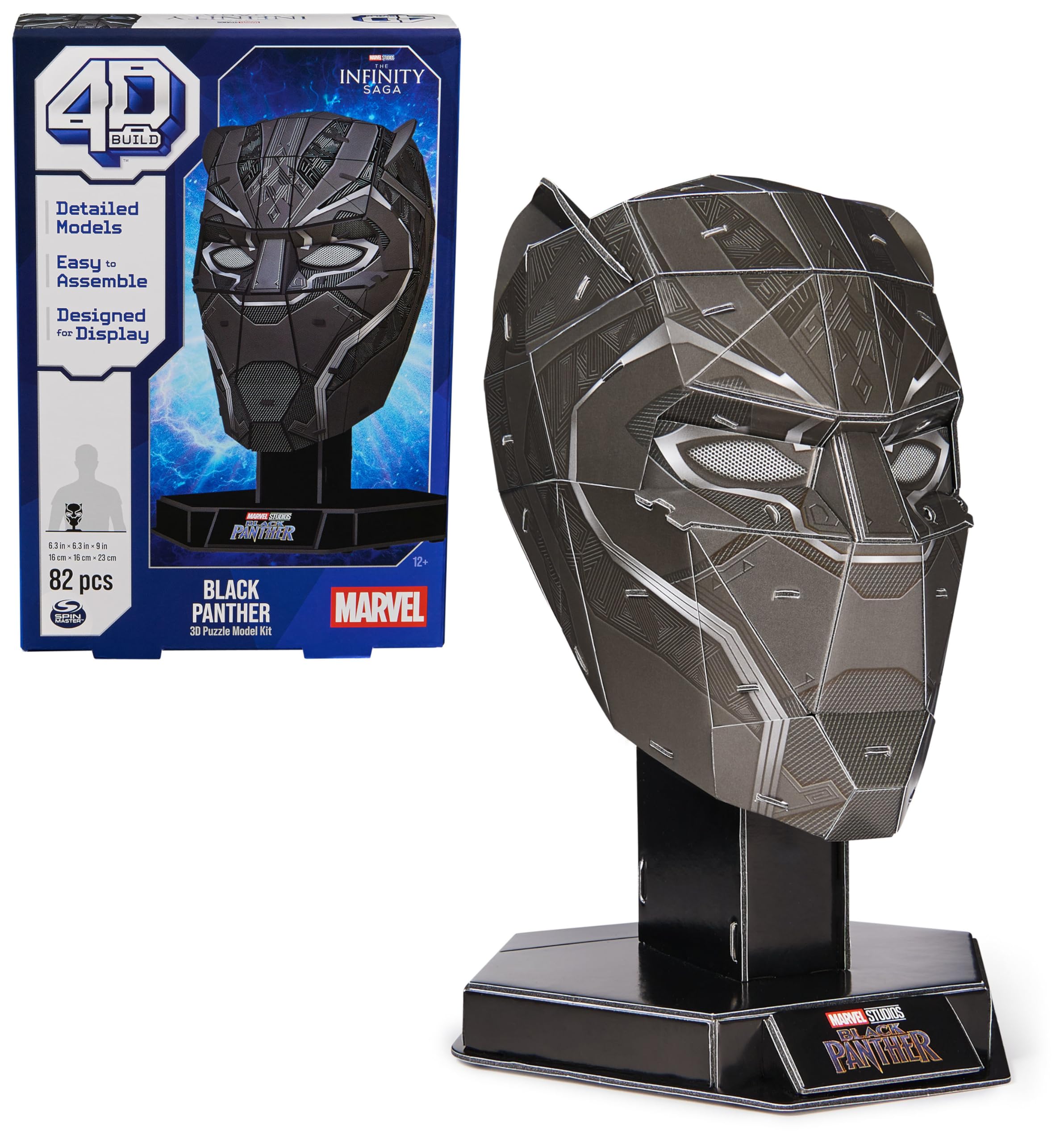 82-Piece 4D Build Marvel Black Panther 3D Puzzle Model Kit w/ Stand $6.10 + Free Shipping w/ Prime or on $35+
