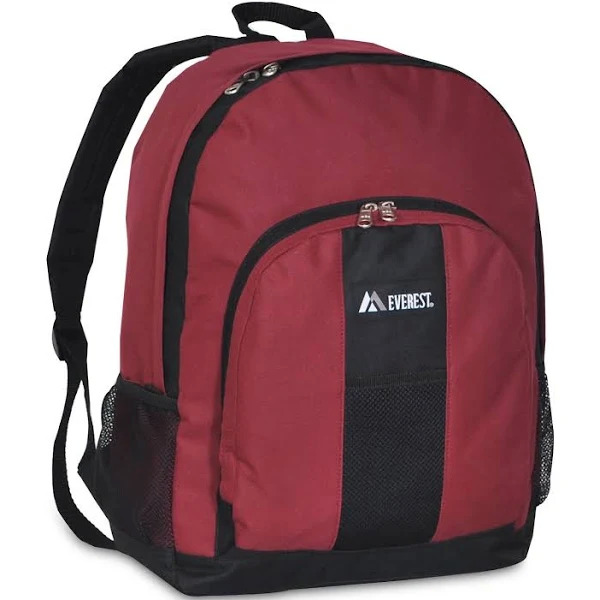 17" Everest Backpack w/ Front & Side Pockets (Burgundy/Black) $9.95 + Free S&H w/ Walmart+ or $35+