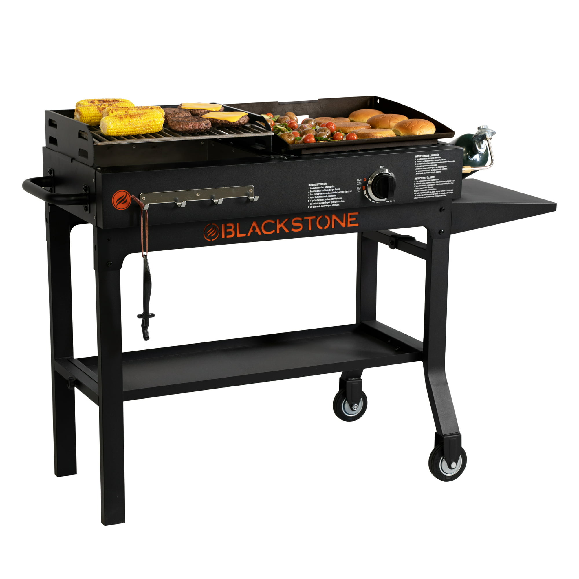 blackstone duo 17 inch propane griddle and charcoal grill combo