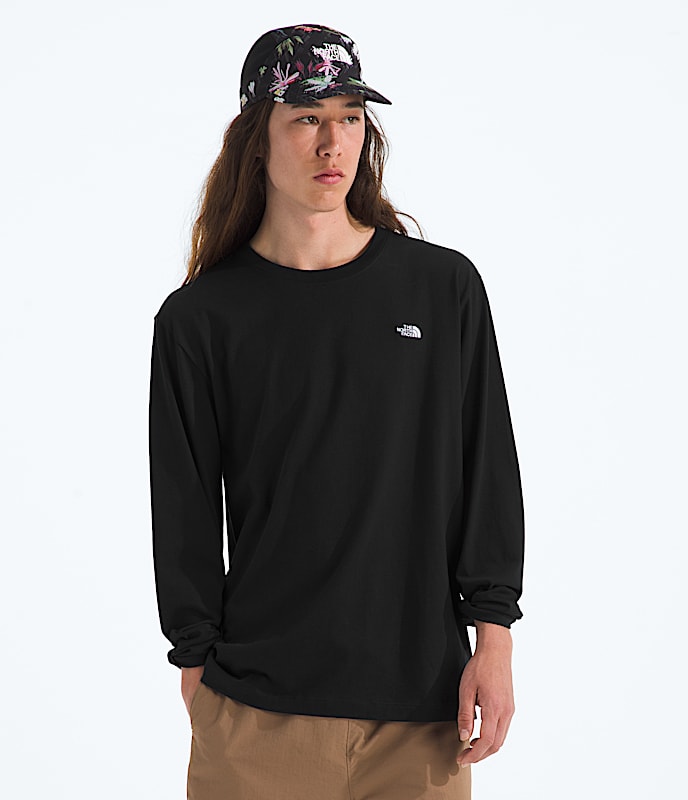 The North Face Men's TNF Essential Simple Dome Relaxed LS T-Shirt (TNF Black, S-L) $20 + Free Shipping