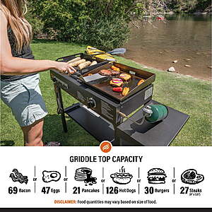 Griddle & charcoal deals grill combo