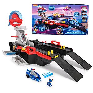 Nickelodeon Paw Patrol The Mighty Movie: Aircraft Carrier HQ w/ Chase Action Figure & Mighty Pups Cruiser $  52 + Free Shipping