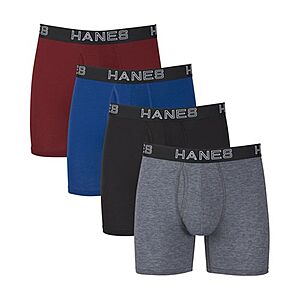 4-Pack Hanes Men's Ultimate Comfort Flex Fit Ultra Soft Boxer Briefs (various) $21 + Free Store Pick Up at Macy's or Free S/H on $25+