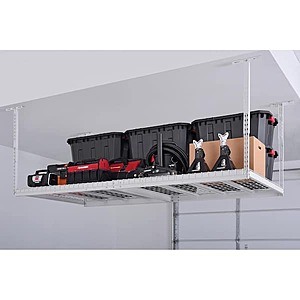 Husky Adjustable Height Ceiling Mount Garage Rack (Black or White, 42"H x 96"W x 32"D) $187.50 + Free Store Pick Up at Home Depot