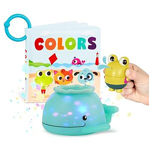 B. toys Light-Up Whale & Color-Change Frog Squirt Bath Toys w/ Waterproof Book $9.40 + Free Shipping w/ Prime or on $35+