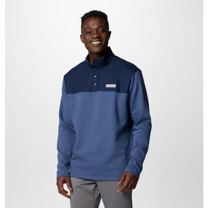Columbia Men's Pitchstone Overlay Half Snap Pullover (Grey, Safari, Black) $20