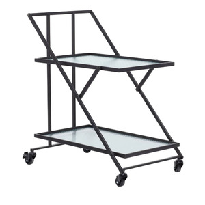 Olivia & May Industrial Metal 2-Tier Bar Cart (Black) $68.99 + Free Shipping