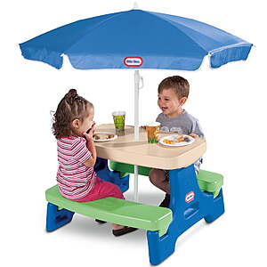 Little Tikes Easy Store Jr. Picnic Play Table w/ Umbrella (Blue/Green) $44.54 + Free Shipping