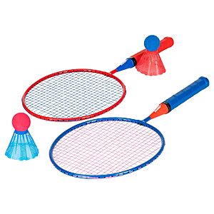 Franklin Sports Kids' Jumbo Smashminton Set w/ 2 Oversized Rackets & 2 Birdies (Red & Blue) $7.50 + Free Shipping w/ Prime or on $35+