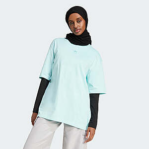 adidas Women's Essentials Boyfriend T-Shirt (Semi Flash Aqua) $7 + Free Shipping