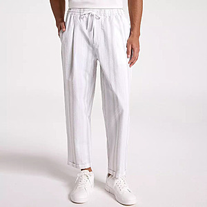 VRST Men's Seersucker Resort Pant (Bright Grey or White Easy Stripe) $17.23 + Free Shipping