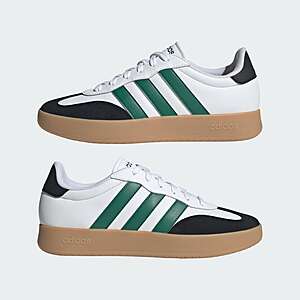 adidas Men's Barreda Shoes (Cloud White/Collegiate Green/Core Black) $23 + Free Shipping