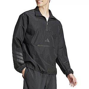 adidas Men's Future Icons 3-Stripes Woven 1/2-Zip Jacket (Black or Olive Strata) $23.23 + Free Shipping on $49+