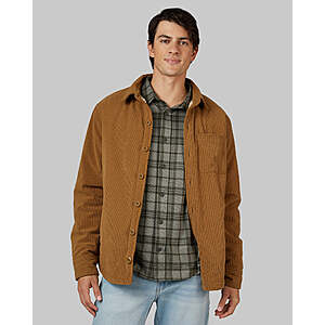 32 Degrees Men's Sherpa-Lined Corduroy Shirt Jacket (Brown, Black, Olive) $20 + Free Shipping on $23.75+