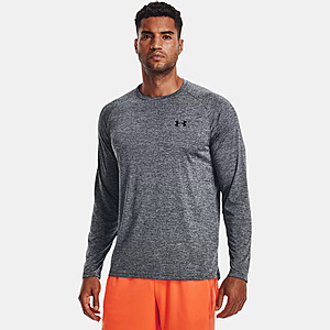 Under Armour Men's UA Tech Long Sleeve Shirt (Black or Pitch Gray) $10.60 + Free Shipping
