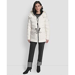 DKNY Women's Shine Hooded Anorak Puffer Coat (Black, Pearl, Loden) $64.99 + Free Shipping