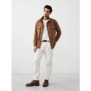 Banana Republic Factory Men's Vegan Suede Field Jacket (Brown) $40 + Free S&H