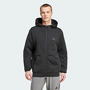 adidas Men's Designed for Training Full-Zip Track Jacket (Black) $27 + Free S&H