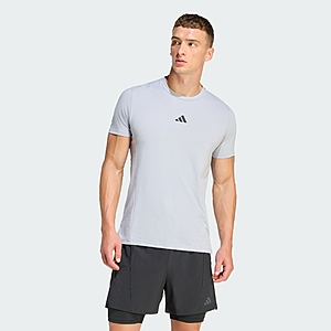 adidas Men's Designed for Training Workout Tee (Halo Silver) $15 + Free S&H