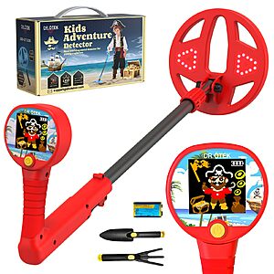 DR.ÖTEK Kids' Metal Detector w/ Color LCD Display, 6.7" LED-Lit Coil & 3-in-1 Kit (3 colors) $13.49 + Free Shipping w/ Prime or on $35+