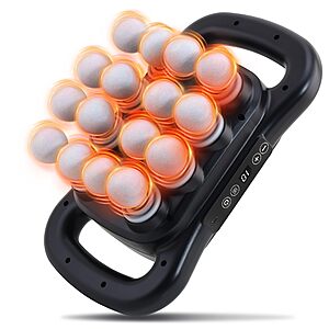 GAXEZO 16-Head Percussion Massage Gun w/ 2600mAh Battery & 9 Modes (Jet-Black) $19.99 + Free Shipping w/ Prime or on $35+