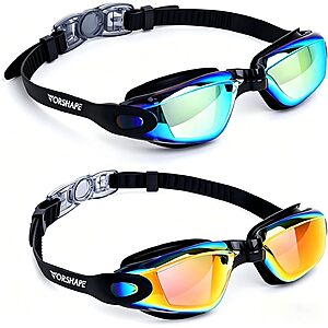2-Pack Vorshape Adult Swim Goggles w/ Anti-Fog & UV Protection (various)