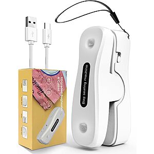 NEATEST 2-in-1 Rechargeable Mini Bag Sealer & Cutter w/ Magnet (White)