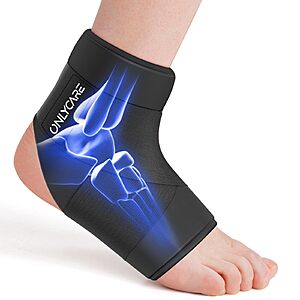 ONLYCARE Reusable Ankle Gel Ice Pack Wrap w/ Straps