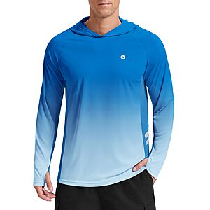 PINSPARK Men's UPF 50+ LS Rash Guard Fishing Hoodie (Various)