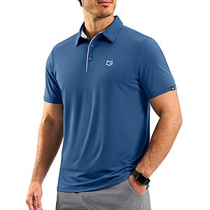 G Gradual Men's Dry Fit Short Sleeve Golf Polo Shirt (Various)