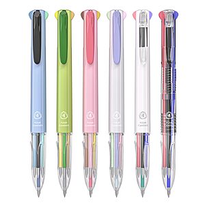 6-Ct Four Candies 4-in-1 Multicolor 0.5mm Gel Ink Pens $5.40 & More w/ S&S