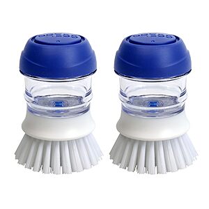 2-Pk CELOX Dish Brush w/ Soap Dispenser