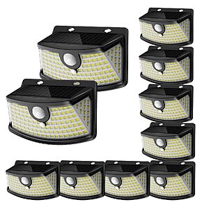 10-Pk Aootek 120-LED Outdoor Solar Motion Sensor Lights $23.85 + Free S&H