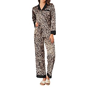 Ekouaer Women's Satin Button-Down Pajama Set (Various)