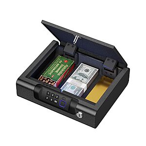 BILLCONCH Biometric Safe w/ Electronic Lock & LED Light: 10"x 12" $45, 8.6"x10" $35 + Free S&H