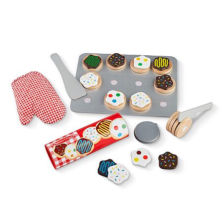 Melissa & Doug Slice & Bake Cookies Wooden Play Food Set w/ Toppings $9.79 + Free Shipping w/ Prime or on $35+