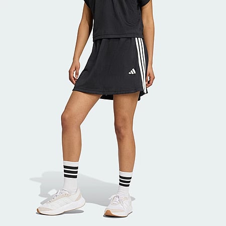 adidas Women's Stadium 3-Stripes Tennis Inspired Jacquard Skirt w/ Short (Black/Off White) $11.50 + Free Shipping