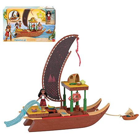 Mattel Disney Moana 2 Toy Playset w/ Floating Adventure Canoe & 10+ Accessories $6.49 + Free Shipping